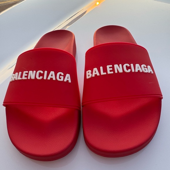 MENS BALENCIAGA POOL SLIDES 🌊 Size 9 - Picture 2 of 10